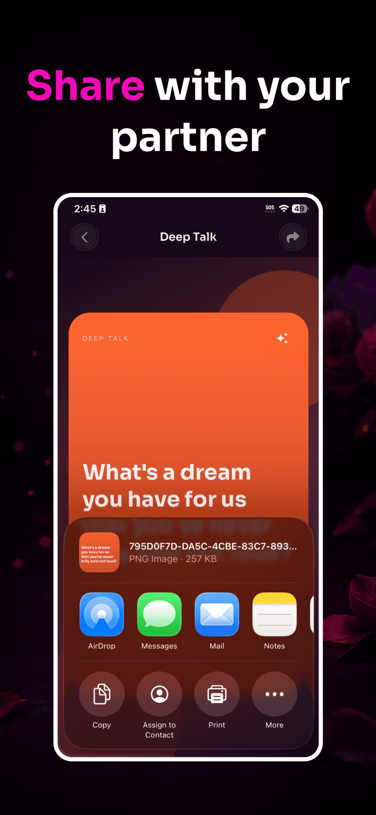 FlipIt share prompt screen